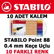 STABILO Pastel 0,4 mm İnce Keçe Uçlu Kalem Seti Point 8810 Fineliner Keçe Uçl...