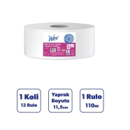 WEX WEX1013 WEX1013 MİNİ 12'li İÇTEN ÇEKMELİ İÇİN RULO 34 g/m² ÇİFT KAT Tuval...