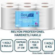 RELYON 460000162 PROFESSIONEAL FOTOSELLİ 6'lı RULO 40 g/m² ÇİFT KAT Kağıt Havlu