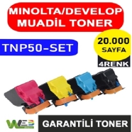 WEB TONER WT-TNP50-SET WT-TNP50-SET 20000 Sayfa 4 RENK ( MAVİ,SİYAH,SARI,KIRM...