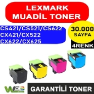 WEB TONER WT-CS622-SET WT-CS622-SET 30000 Sayfa 4 RENK ( MAVİ,SİYAH,SARI,KIRM...