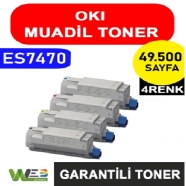 WEB TONER WT-ES7470-SET WT-ES7470-SET 49500 Sayfa 4 RENK ( MAVİ,SİYAH,SARI,KI...