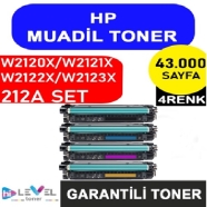 HİLEVEL TONER HT-W2120X-SET HT-W2120X-SET 43000 Sayfa 4 RENK ( MAVİ,SİYAH,SAR...