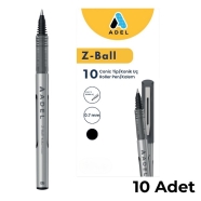 ADEL 2214000019000 0,3 mm M (Orta) Z-Ball Roller Konik 10 Adet SİYAH Renk Rol...