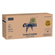 RULOPAK 300113 CİMRİ 6'lı İÇTEN ÇEKMELİ İÇİN RULO 30 g/m² ÇİFT KAT Tuvalet Ka...