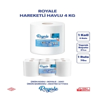 ROYALE ROYALE 2001 ROYALE-2001 HAREKETLİ HAVLU 21 CM 4 KG 6 LI 6'lı FOTOSELLİ...