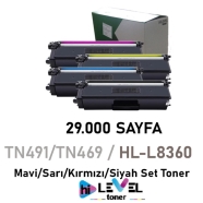 HİLEVEL TONER HT-TN491-SET HT-TN491-SET 29000 Sayfa 4 RENK ( MAVİ,SİYAH,SARI,...