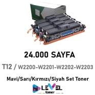 HİLEVEL TONER HT-T12-SET HT-T12-SET 24000 Sayfa 4 RENK ( MAVİ,SİYAH,SARI,KIRM...
