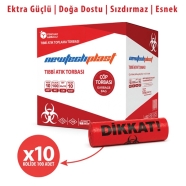 NEWTECHPLAST ( 80X110 CM  TIBBİ ATIK ÇÖP POŞETİ 800 GR NTP129- TA ) JUMBO BOY...
