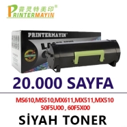 PRINTERMAYIN LEXMS610BK LEXMS610BK 20000 Sayfa SİYAH MUADIL Lazer Yazıcılar /...