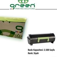 GREEN TOLEXMS317.K2,5 GREEN TOLEXMS317.K2,5 MUADİL SİYAH RENKLİ TONER 2500 Sa...
