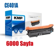 KMP 1232,0003 HP 507A CE401A 6000 Sayfa CYAN MUADIL Lazer Yazıcılar / Faks Ma...
