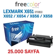 FREECOLOR X651-HY-FRC LEXMARK X651 / X652 25000 Sayfa BLACK MUADIL Lazer Yazı...