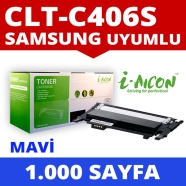 I-AICON C-C406S SAMSUNG CLT-C406S 1000 Sayfa CYAN MUADIL Lazer Yazıcılar / Fa...