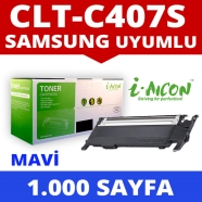 I-AICON C-CLP-C407S SAMSUNG CLT-C407S 1000 Sayfa CYAN MUADIL Lazer Yazıcılar ...