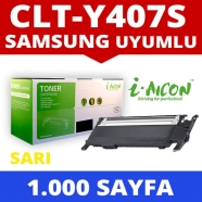 I-AICON C-CLP-Y407S SAMSUNG CLT-Y407S 1000 Sayfa YELLOW MUADIL Lazer Yazıcıla...