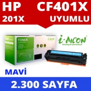 I-AICON C-CF401X HP CF401X 2300 Sayfa CYAN MUADIL Lazer Yazıcılar / Faks Maki...