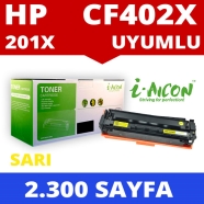 I-AICON C-CF402X HP CF402X 2300 Sayfa YELLOW MUADIL Lazer Yazıcılar / Faks Ma...
