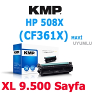 KMP 2537,3003 HP 508X CF361X CF361A 9500 Sayfa CYAN MUADIL Lazer Yazıcılar / ...
