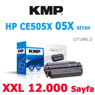 KMP 1217,6500 HP CE505X 05X 12000 Sayfa BLACK MUADIL Lazer Yazıcılar / Faks M...
