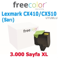 FREECOLOR CX410Y-HY-FRC LEXMARK CX410 808HY 80C8HY0 4000 Sayfa YELLOW MUADIL ...