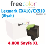 FREECOLOR CX410K-HY-FRC LEXMARK CX410 808HK 80C8HK0 4000 Sayfa BLACK MUADIL L...