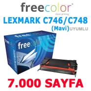 FREECOLOR C746C-FRC Lexmark C746/C748 serisi 8000 Sayfa CYAN MUADIL Lazer Yaz...