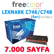 FREECOLOR C746Y-FRC Lexmark C746/C748 serisi 8000 Sayfa YELLOW MUADIL Lazer Y...