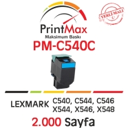 PRINTMAX PM-C540C PM-C540C 2000 Sayfa CYAN MUADIL Lazer Yazıcılar / Faks Maki...
