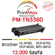 PRINTMAX PM-TN3360 PM-TN3360 12000 Sayfa SİYAH-...