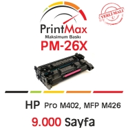 PRINTMAX PM-26X PM-26X 9000 Sayfa SİYAH-BEYAZ MUADIL Lazer Yazıcılar / Faks M...