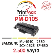 PRINTMAX PM-D105  PM-D105 2500 Sayfa SİYAH-BEYA...