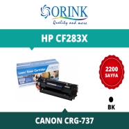 ORINK LHCF283X/C137/337/737 HP CF283X/CRG-737 2200 Sayfa SİYAH-BEYAZ MUADIL L...