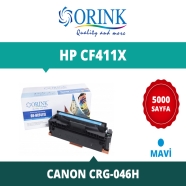 ORINK LHCF411X   HPCF411X/CRG-046H 5000 Sayfa CYAN MUADIL Lazer Yazıcılar / F...