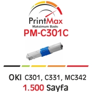 PRINTMAX PM-C301C PM-C301C 1500 Sayfa CYAN MUADIL Lazer Yazıcılar / Faks Maki...