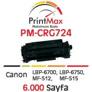 PRINTMAX PM-CRG724 PM-CRG724 6000 Sayfa BLACK MUADIL Lazer Yazıcılar / Faks M...