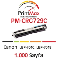 PRINTMAX PM-CRG729C PM-CRG729C 1000 Sayfa CYAN MUADIL Lazer Yazıcılar / Faks ...