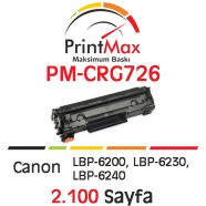 PRINTMAX PM-CRG726 PM-CRG726 2100 Sayfa BLACK MUADIL Lazer Yazıcılar / Faks M...