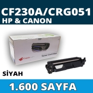 KOPYA COPIA YM-CF230A HP CF230A/CRG051 1600 Sayfa BLACK MUADIL Lazer Yazıcıla...