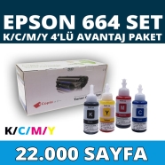 KOPYA COPIA YM-664-SET EPSON T6641 / T6642 / T6642 / T6643 22000 4 RENK ( MAV...