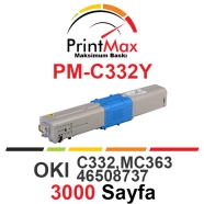 PRINTMAX PM-C332Y PM-C332Y 3000 Sayfa YELLOW MU...