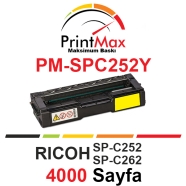PRINTMAX PM-SPC252Y PM-SPC252Y 4000 Sayfa YELLOW MUADIL Lazer Yazıcılar / Fak...