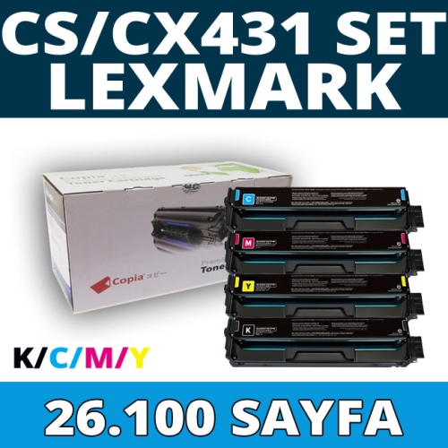 KOPYA COPIA YMCS431CX431SET LEXMARK CS431/CX431 KCMY 26100 Sayfa 4